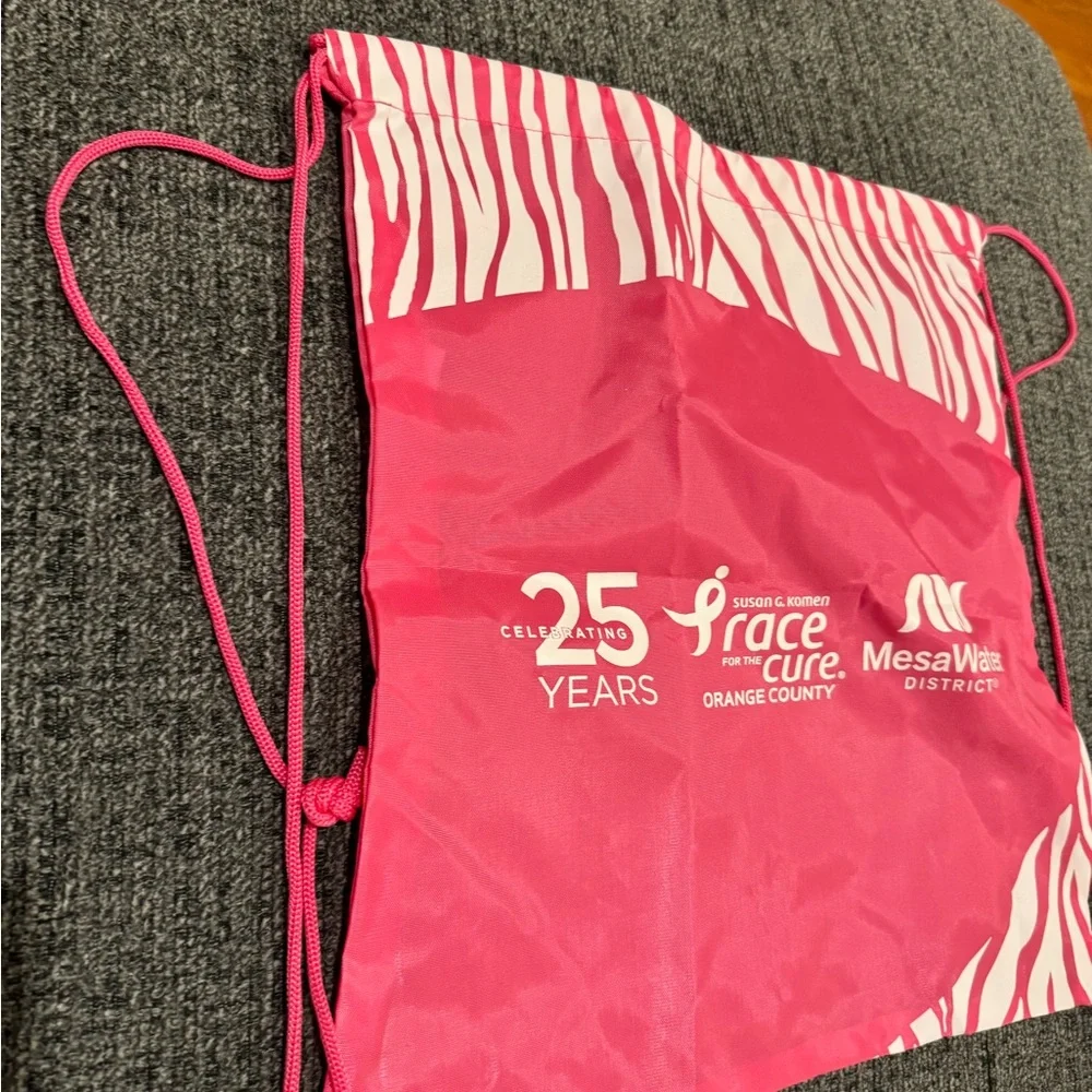 Pink Susan G. Komen Drawstring Bag